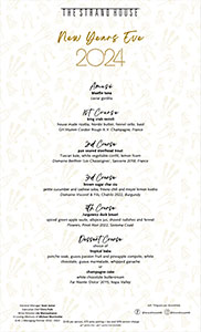 Second seating menu